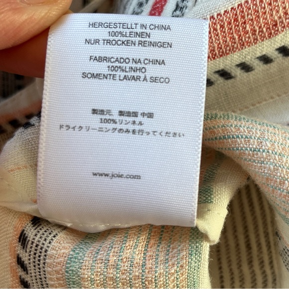 Joie Merci Linen Shorts Beachy Boho Lightweight Multicolored Striped Sz 6 - Picture 5 of 15